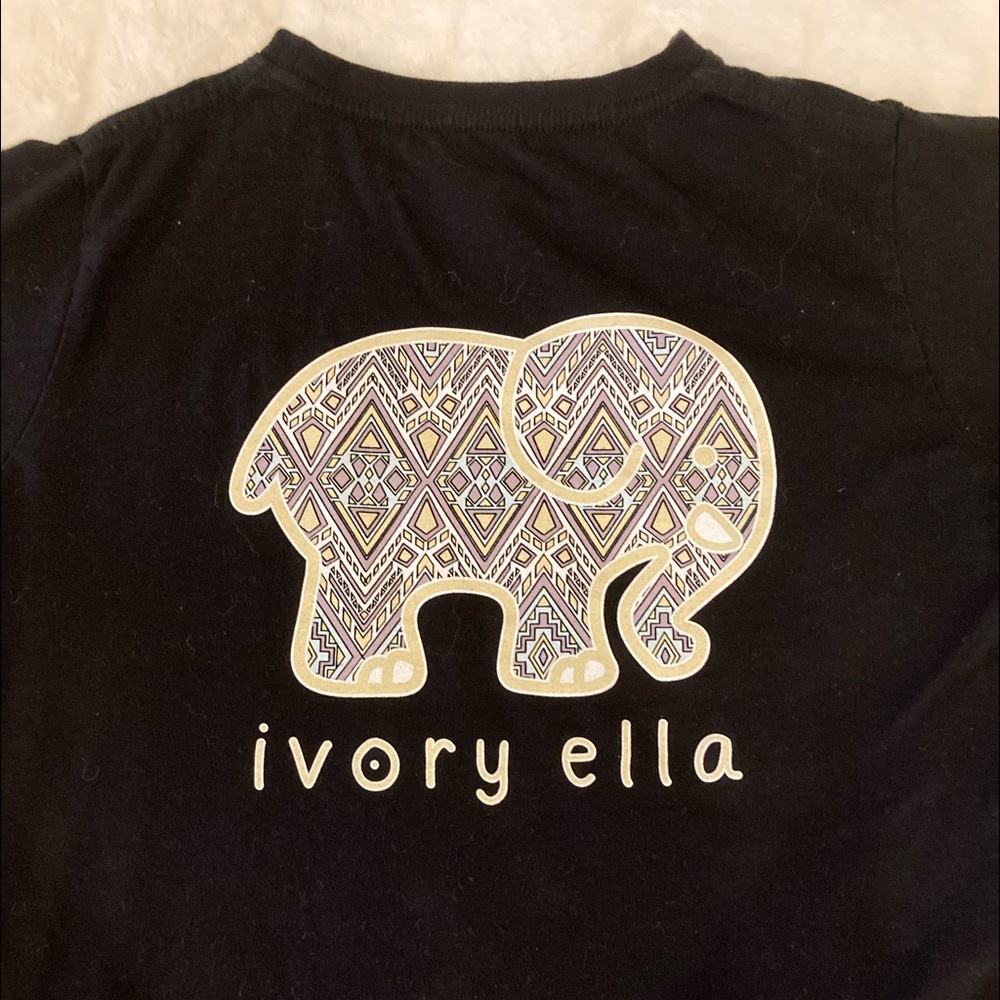 Ivory Ella black long sleeve shirt.  Size S, excellent condition!